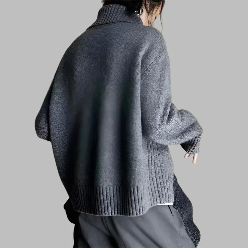 Cozy Thick Knit Casual Turtleneck Sweater