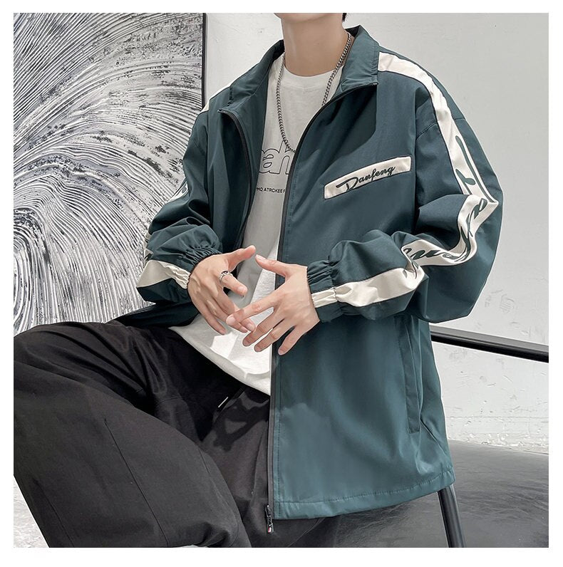 Spring Stand Collar Windbreaker Jacket