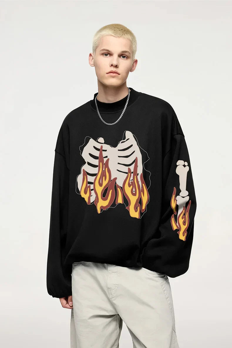 Flaming Skeleton Sweatshirt