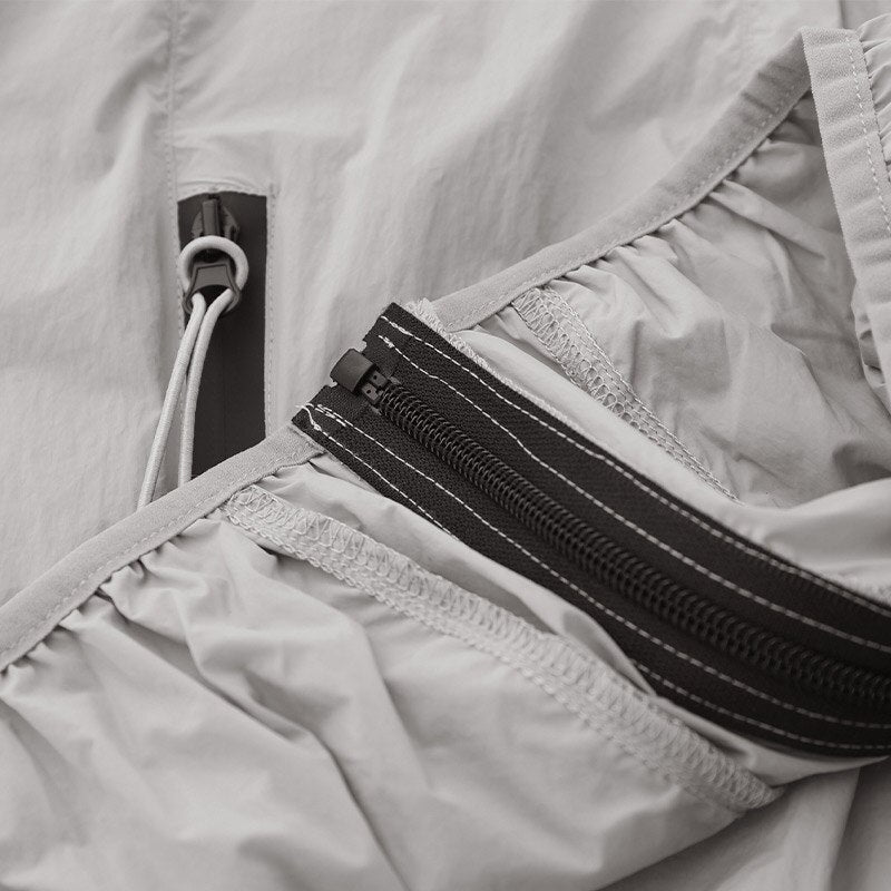 Solid Stand Collar Windbreaker Jacket