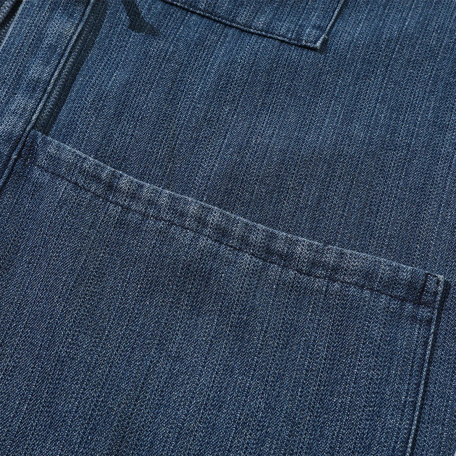 Relaxed Utility Wrap Denim Jacket