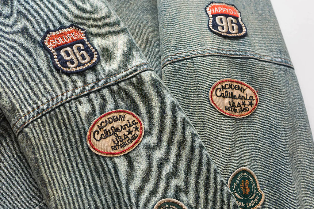 Cargo Patchwork Cowboy Denim Jacket