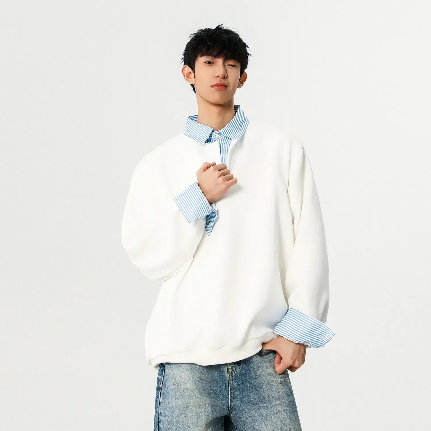 Classic Comfort Versatile Layered Look Sweater