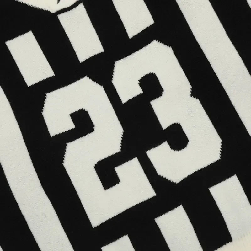 Vintage Knitted Patchwork Racing Sweater