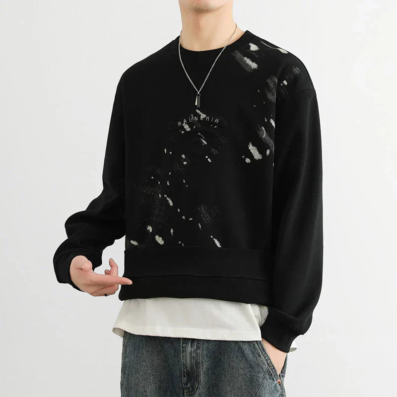 Abstract Paint Splatter Sweatshirt