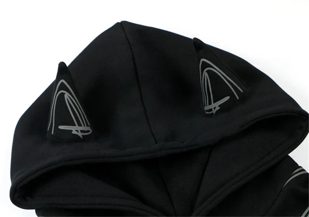 Charming Ear Tipped Horns Hoodie
