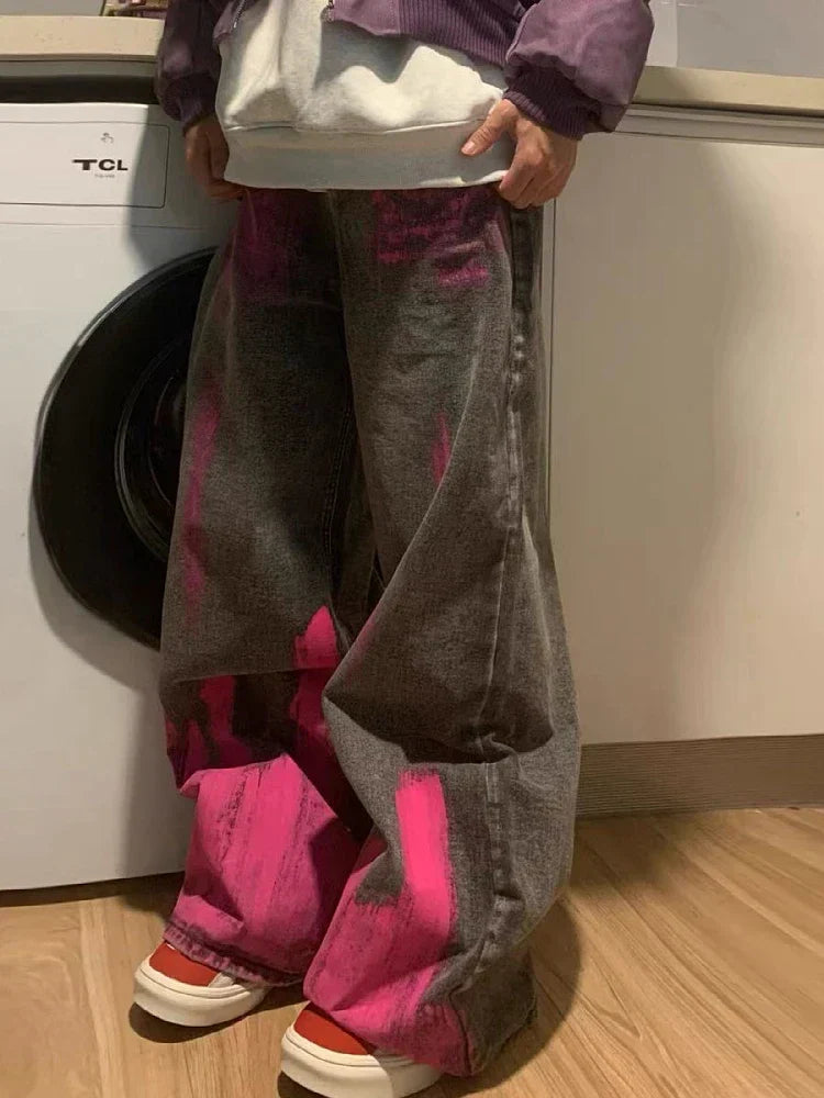 Y2K Baggy Graffiti Denim Jeans