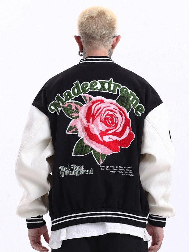 Vintage Flower Varsity Jacket