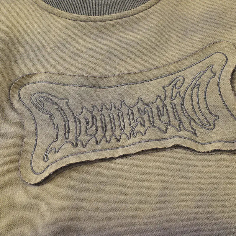 Rivet-Detail Textured Sweatshirt