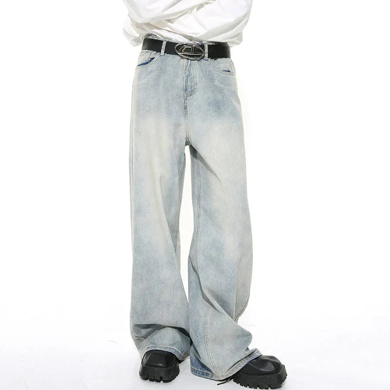 Vintage Distressed Washed Denim Jeans