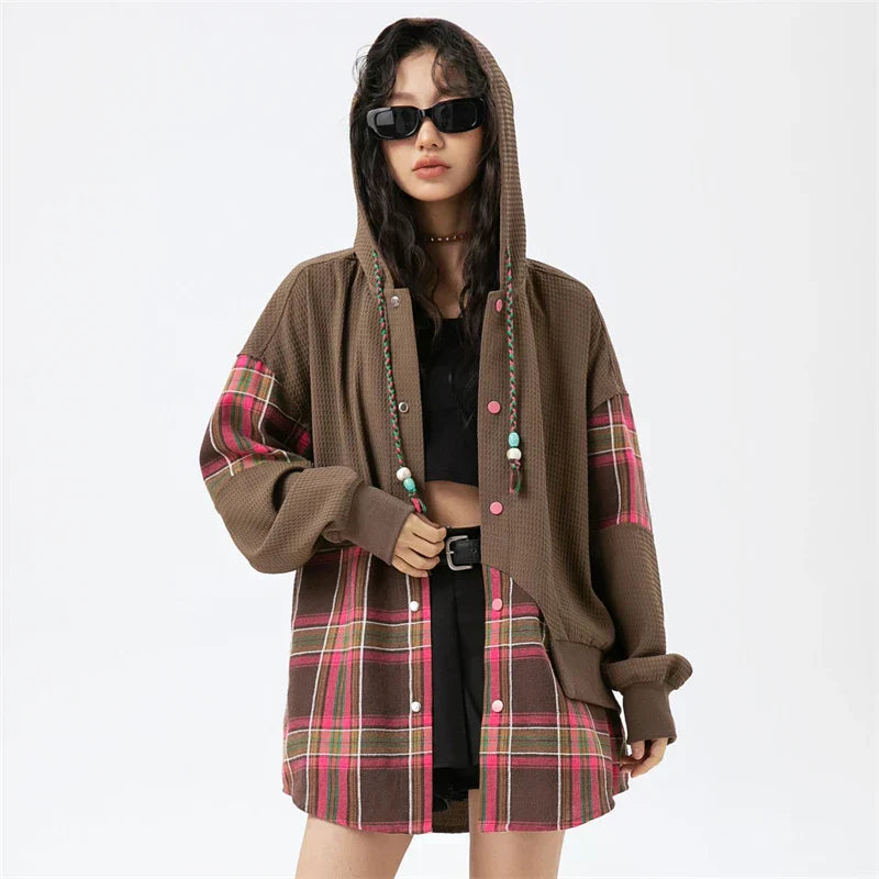 Women Korean Chic Elegant Stitched Swetshirt