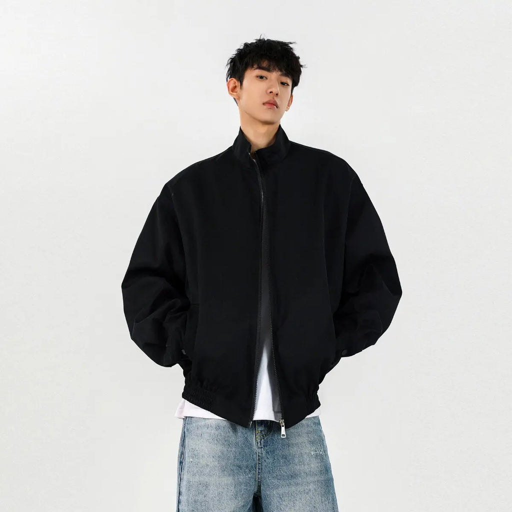Streetwear Stylish Zip-Up Stand Collar Casual Jacket