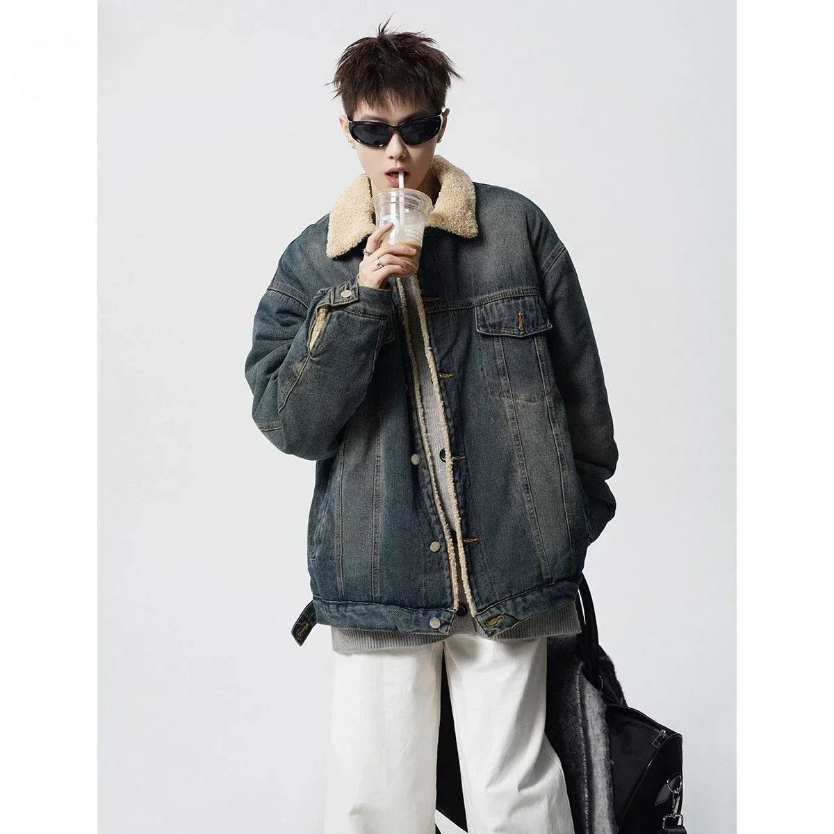 High Quality Thickened Cotton Denim Jacket