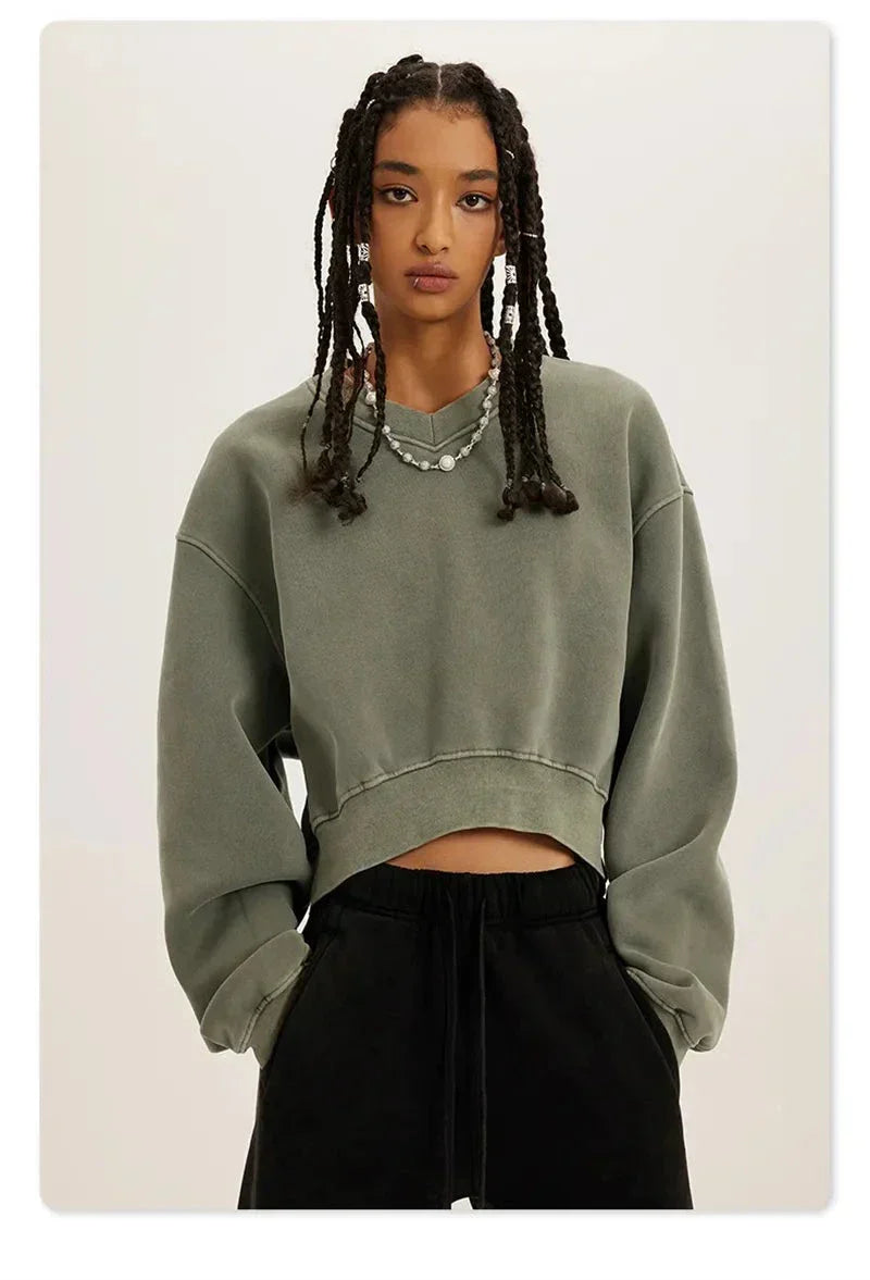 Women's Fleece Cropped Sweatshirt