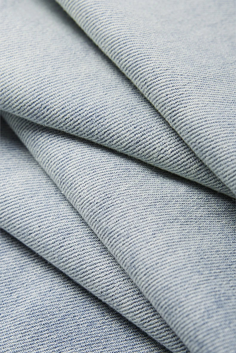 Loose Fit Blue Wide-leg Jeans