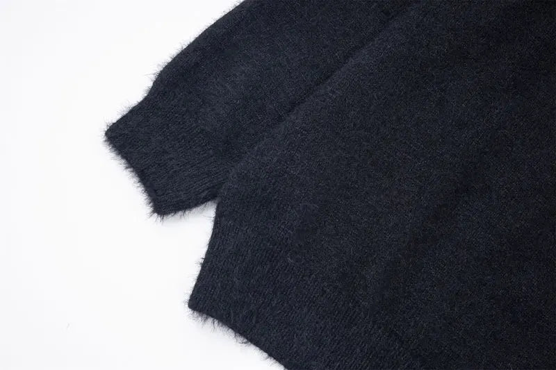 Y2K Knitted Fluffy Snake Sweater