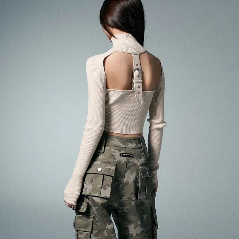 Vintage Grunge Aesthetic Ribbed Sweatshirt