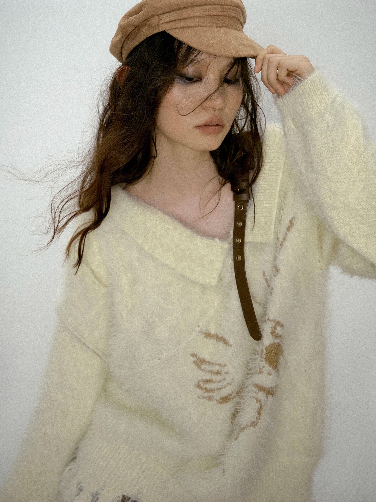 Vintage Irregular Distressed Knit Sweater
