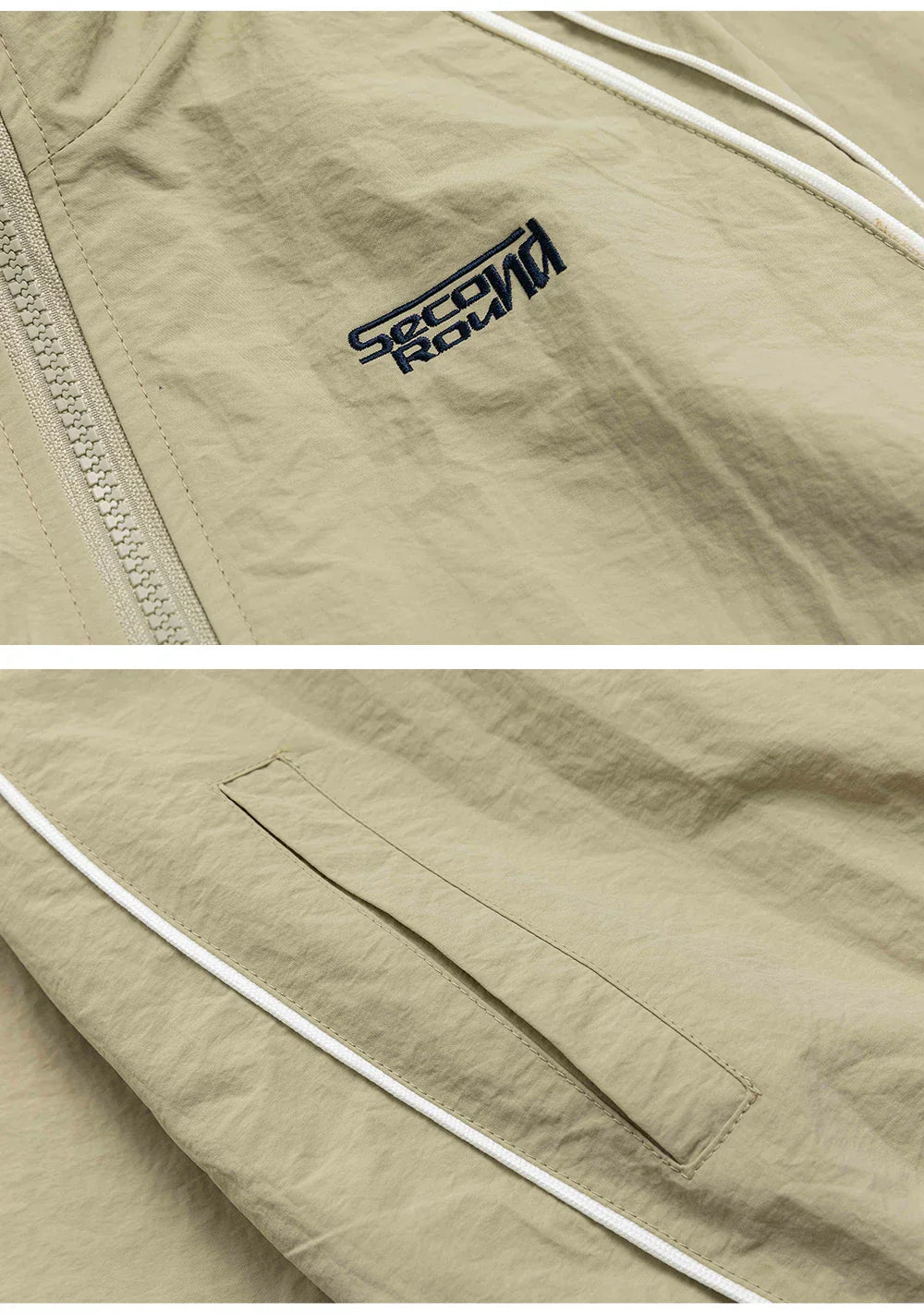 Vintage Striped Windbreaker Jacket