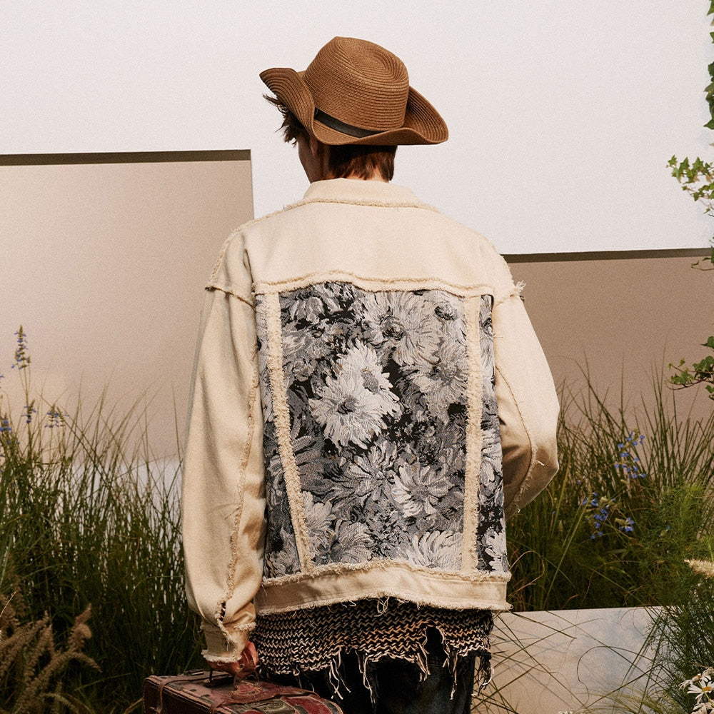 Vintage Flower Patch Denim Jacket
