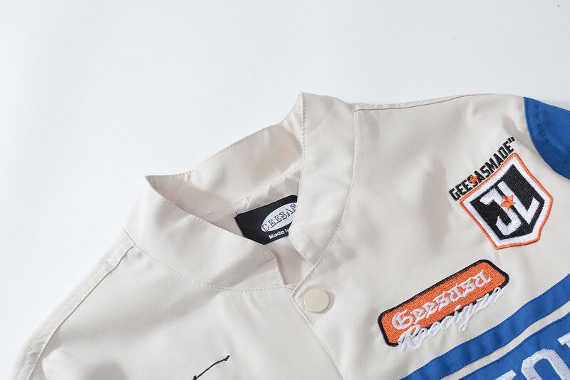 Detachable Motorcycle Crop Varsity Jacket