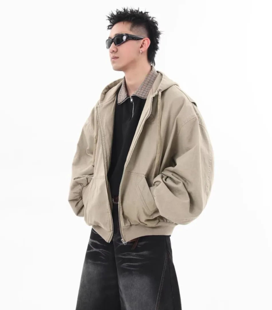 Men Japanese Embroidered Hooded Sweatshirt