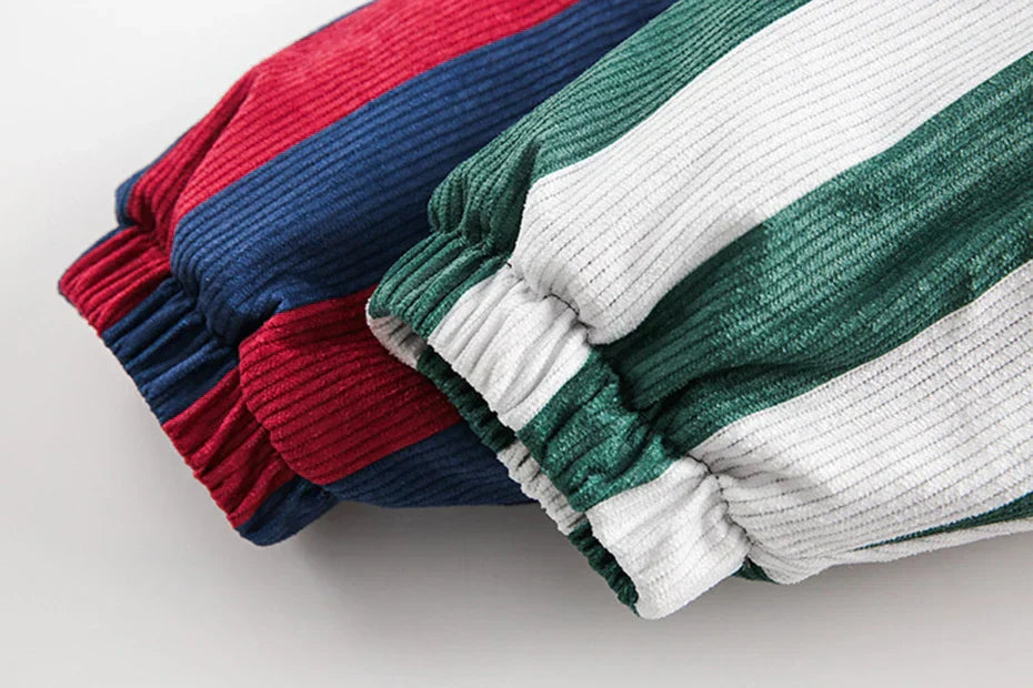 Retro Stripe Puffer Jacket