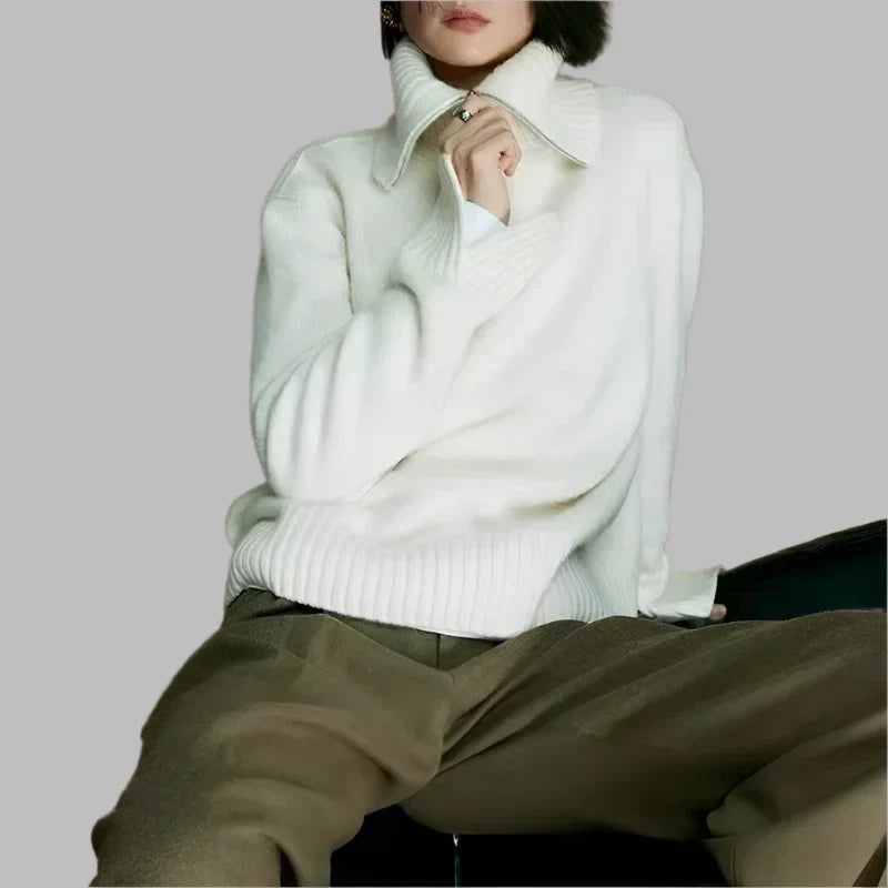 Cozy Thick Knit Casual Turtleneck Sweater