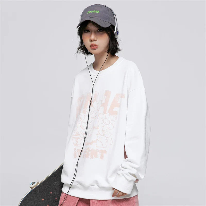 Floral Smiley Sweatshirt