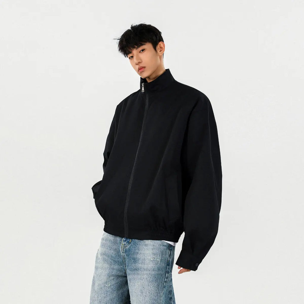 Streetwear Stylish Zip-Up Stand Collar Casual Jacket