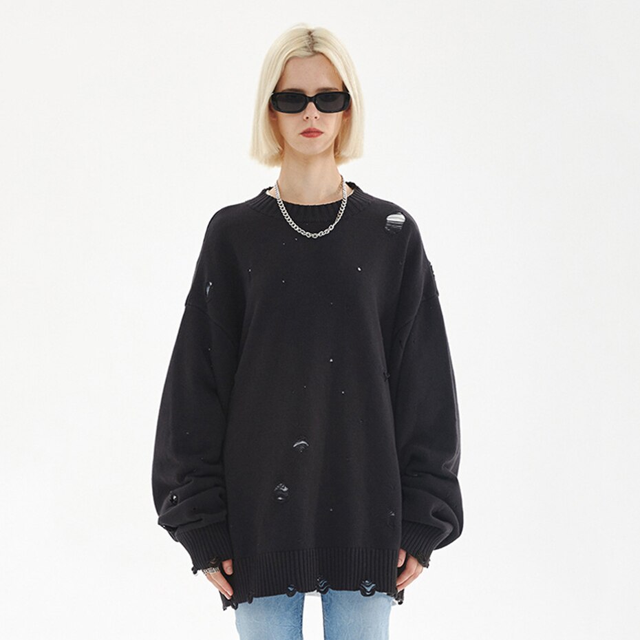 Ripped Knitted Sweater