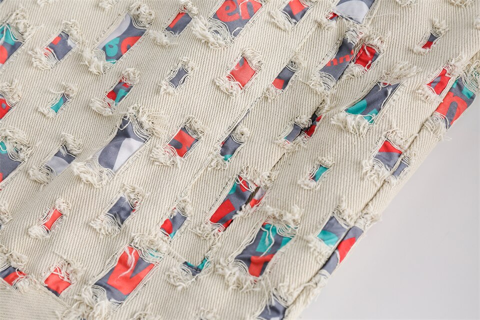 Color Patches Denim Jacket