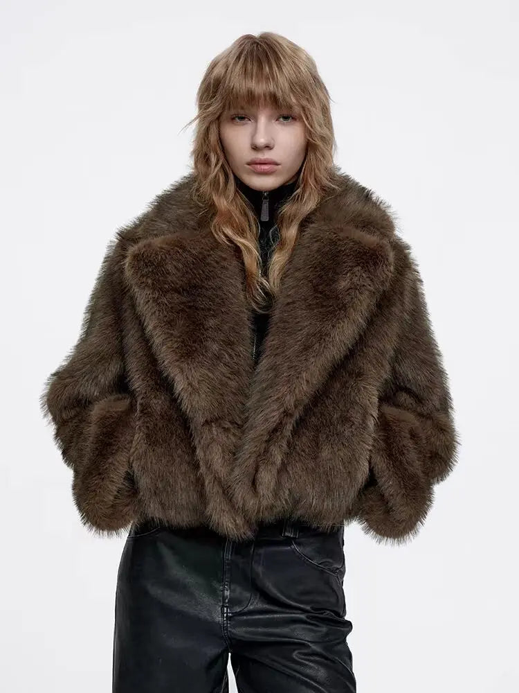 Cozy Thickened Collar Fur Jacket