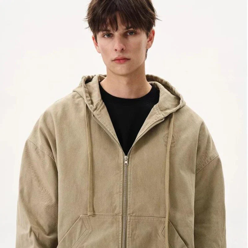 Men Japanese Embroidered Hooded Sweatshirt