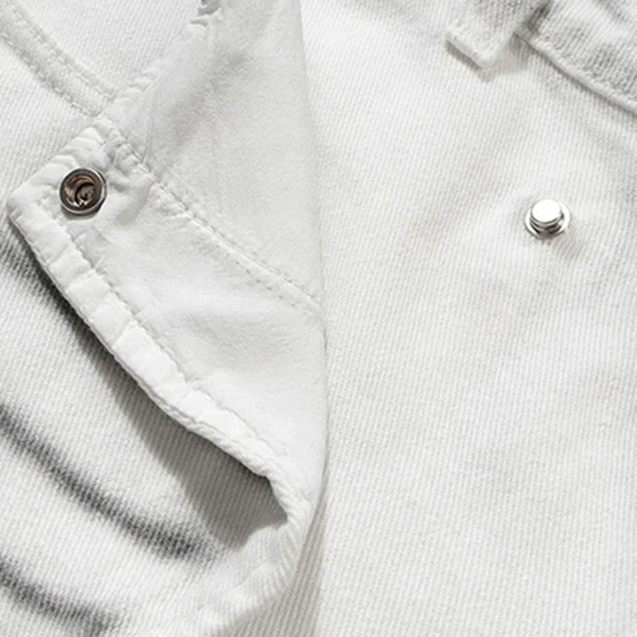 Tech Utility White Cargo Jeans