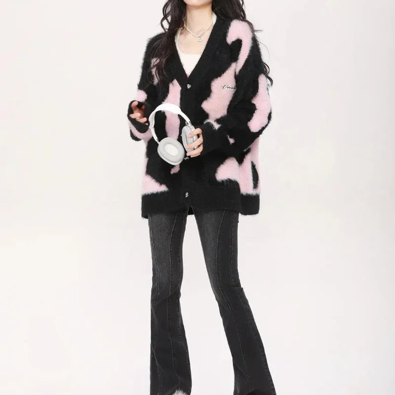 Women Cool Cozy Oversized Knitted Cardigan