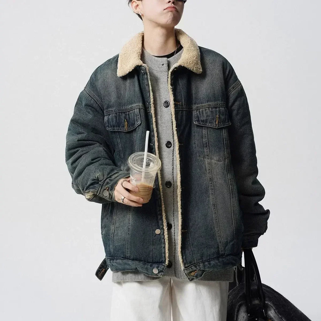 High Quality Thickened Cotton Denim Jacket