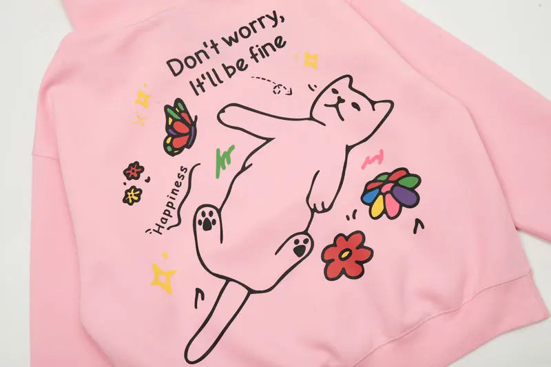 Happy Cat Comfortable Hoodie
