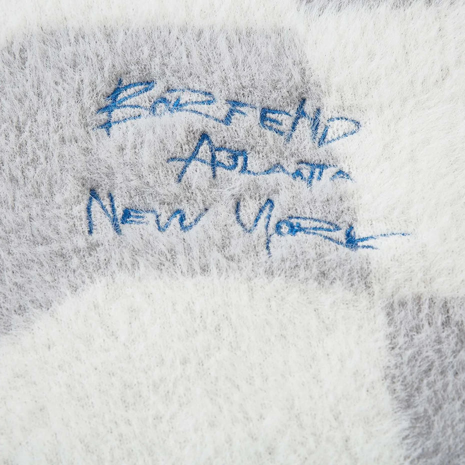 Y2K Abstract Grid Knitted Sweater