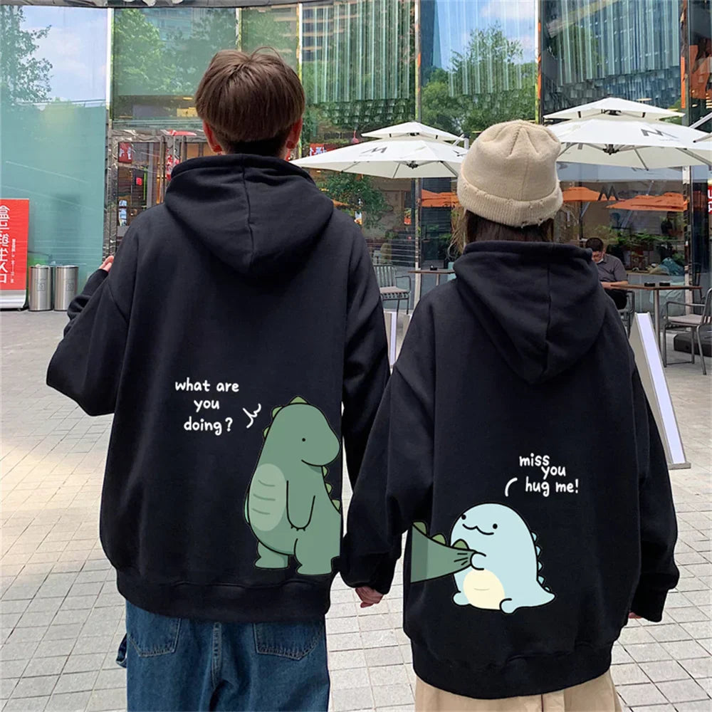 Dinosaur Print Couples Hoodie