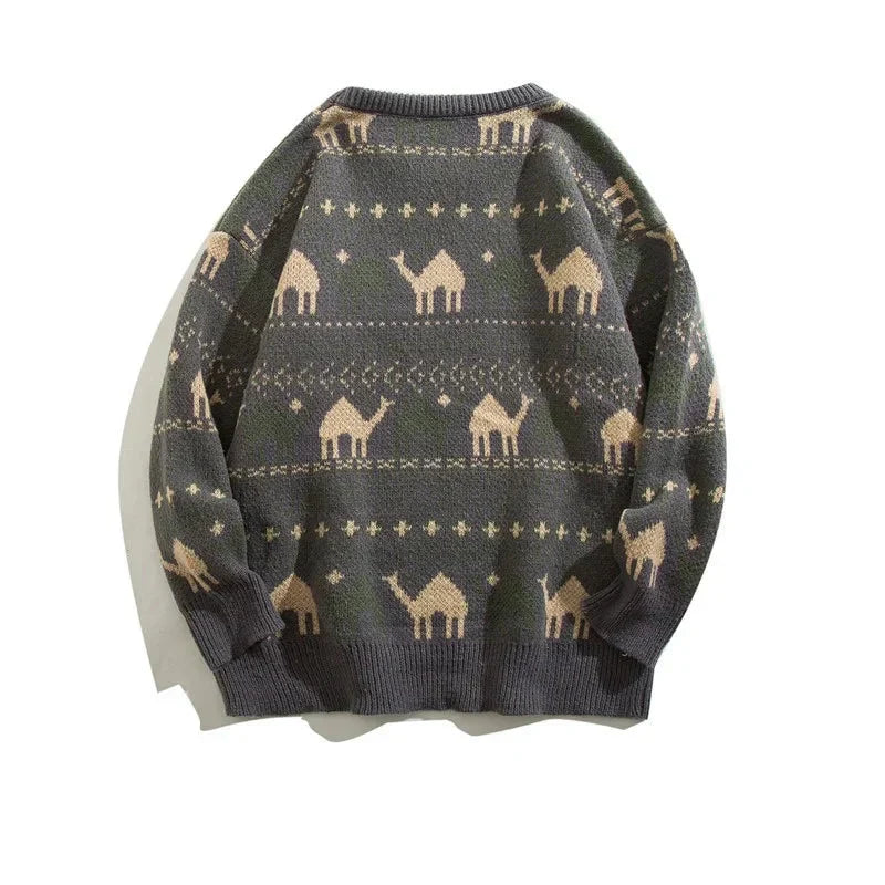 Men Cozy Winter Knit Pullover Sweater