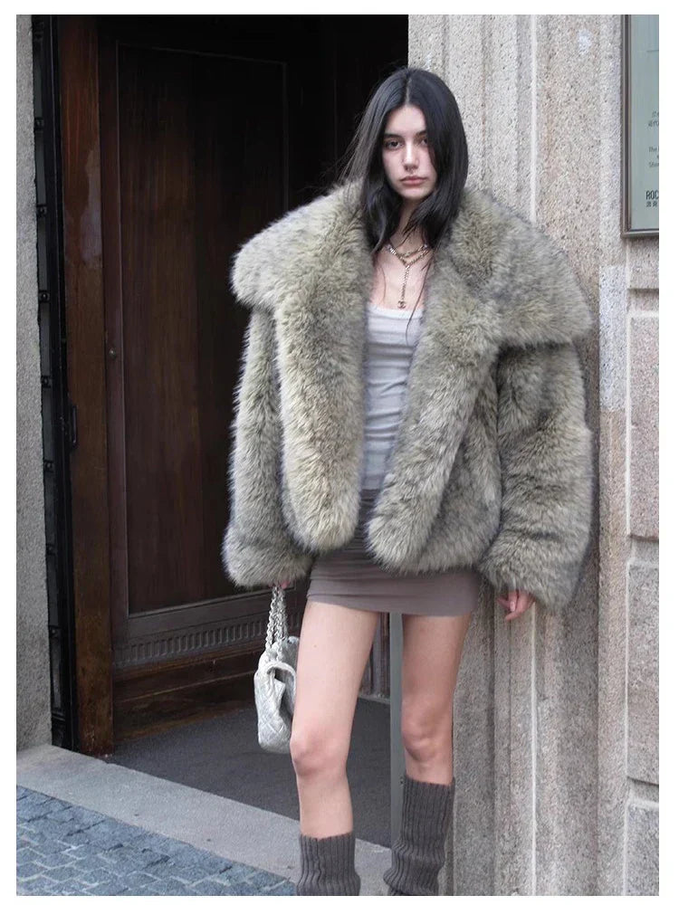 Luxury Warm Soft Faux Fur Jacket