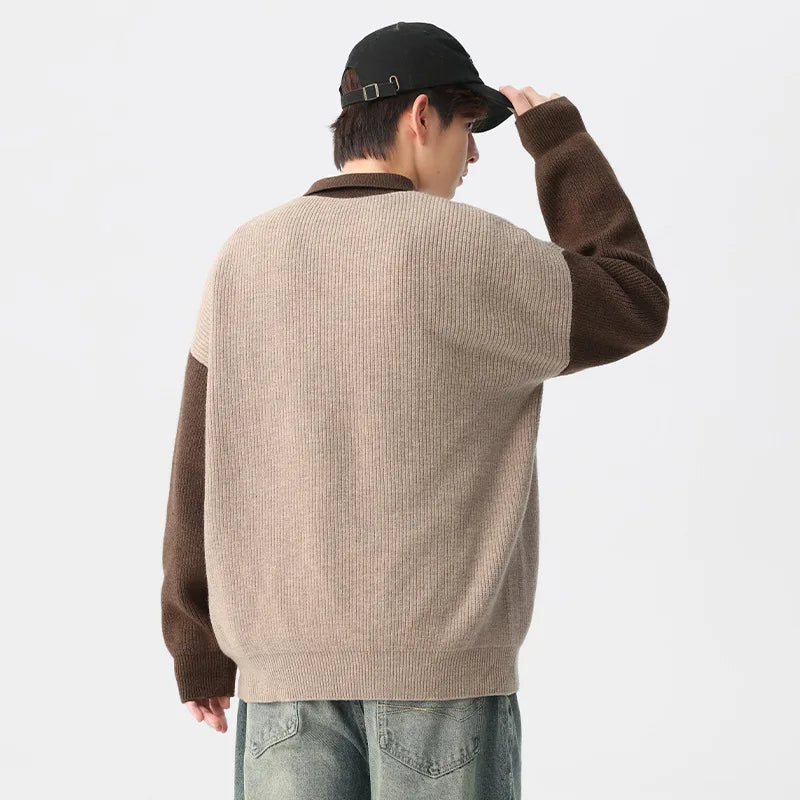 Cozy Bootcut Knitted Half Zipper Sweater