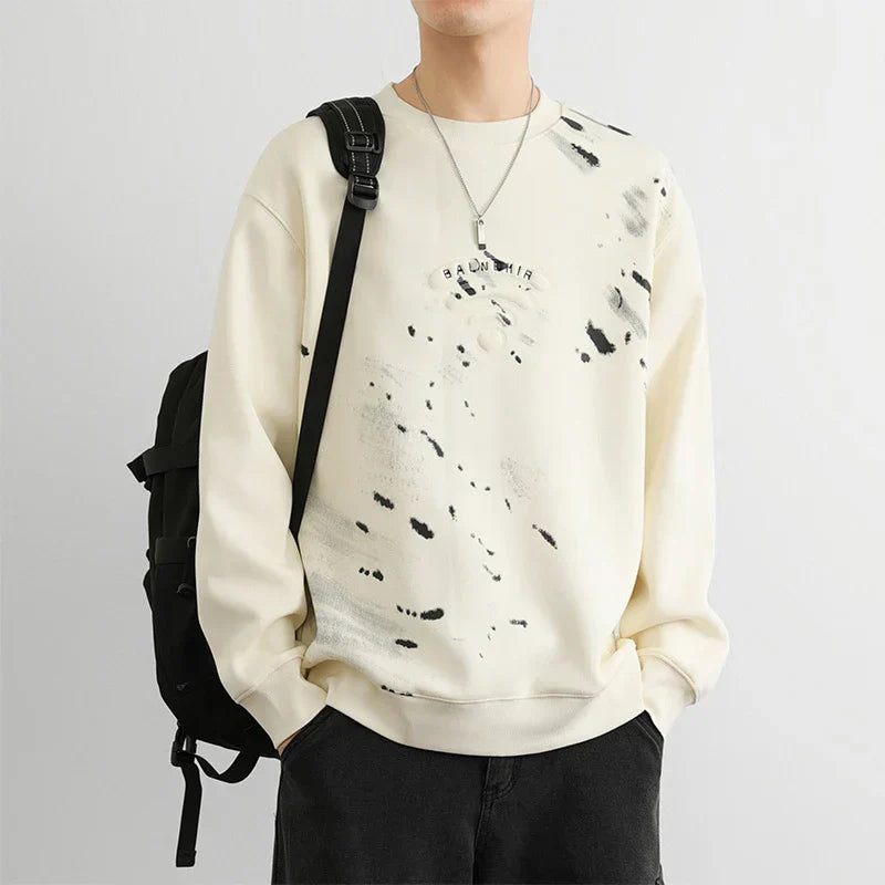 Abstract Paint Splatter Sweatshirt