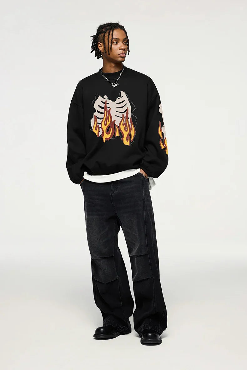 Flaming Skeleton Sweatshirt