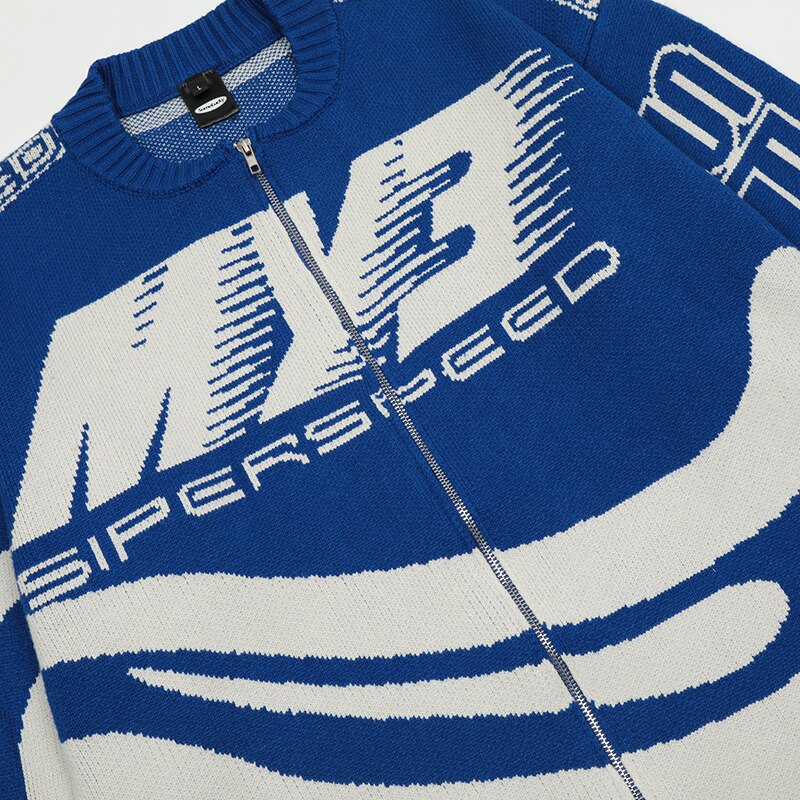 Y2K Retro Racing Cardigan