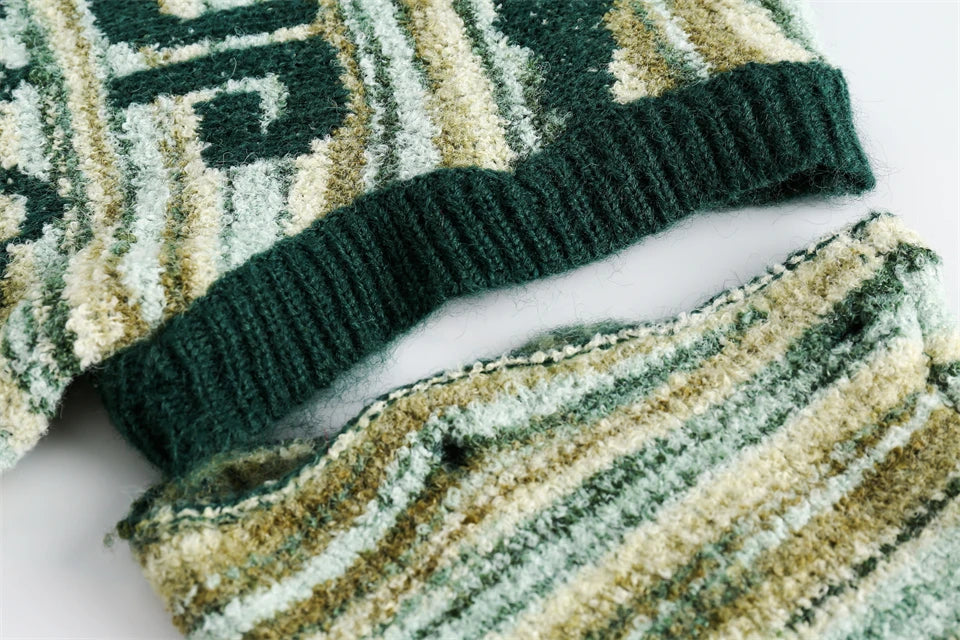 Women's Desert Waves Cactus Knit Sweater