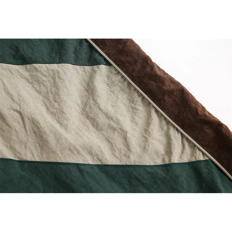 Vintage Patchwork Retro Windbreaker Jacket