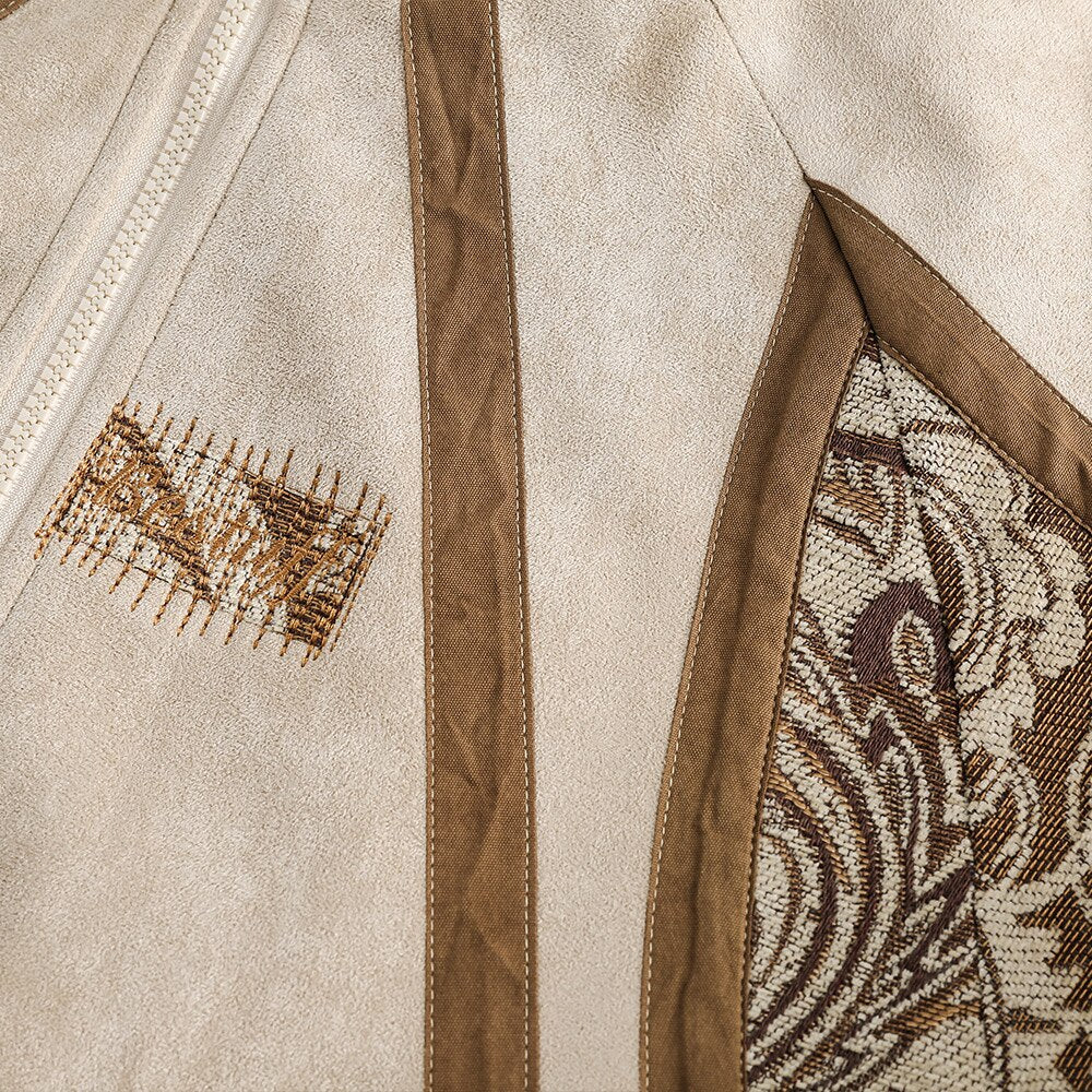 Cashew Flower Graphic Patch Jacket