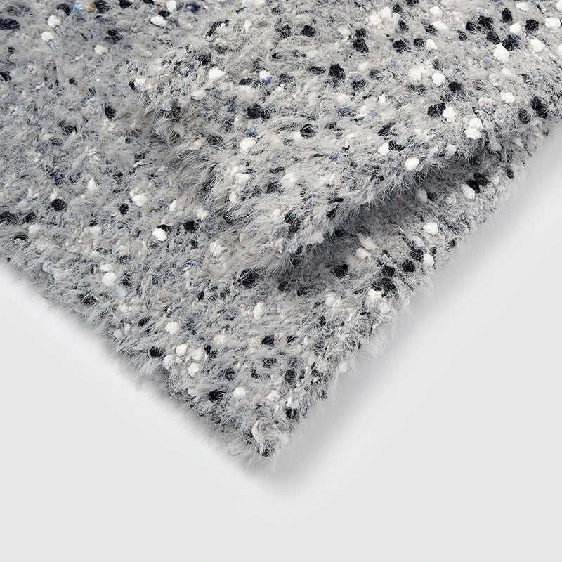 Yarn Heathered Knitwear Hoodie